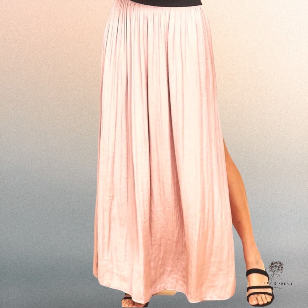 Bronze Satin Maxi Skirt Size M